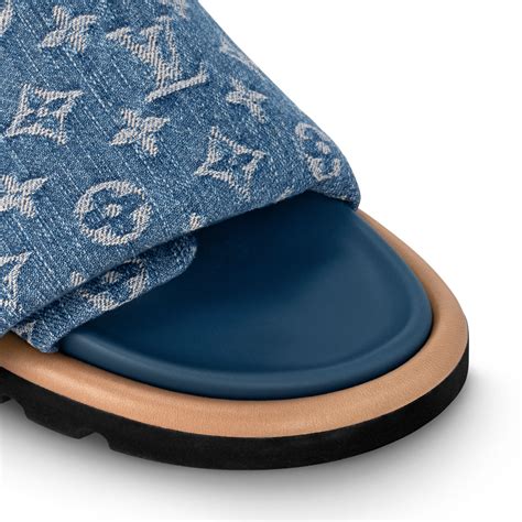 louis vuitton pool pillow slides|louis vuitton denim slides.